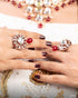 Kundan Zar-e-Taj Bridal Set with Maala Nath and Ring